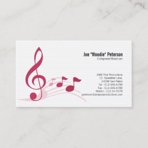 Notes musicales du Carte de visite de musique Treb