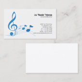 Notes musicales du Carte de visite de musique Treb (Devant / Derrière)