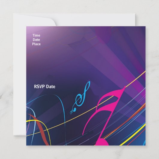 Notes musicales du groupe Invitation Bleu (Dos)