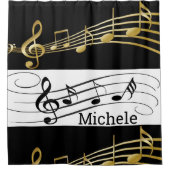 Notes musicales du rideau de douche (Devant)