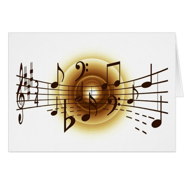 Notes musicales élégantes (Devant horizontal)