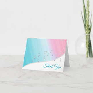 Notes musicales en argent Merci