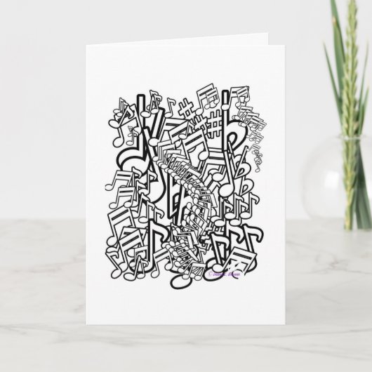 NOTES MUSICALES ENCOURAGER LA CARTE DE RÉCUPÉRATIO (Devant)
