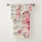 Notes musicales et design Vintage Rose (En situation)