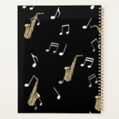 Notes musicales et saxophones Jazzy (Dos)