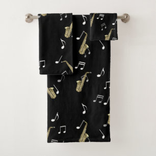 Notes musicales et saxophones Jazzy