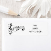 NOTES MUSICALES ÉTIQUETTE DE ADRESSE (En situation)