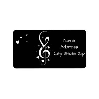 **NOTES MUSICALES** ÉTIQUETTES D'ADRESSE DE RETOUR