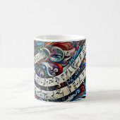 Notes musicales Graffiti Coffee Mug (Centre)