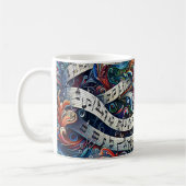 Notes musicales Graffiti Coffee Mug (Gauche)