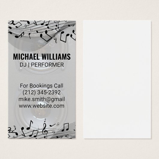 Notes musicales | Haut-parleurs audio (Devant & derrière)