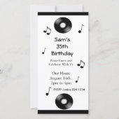 Notes musicales Invitations d'anniversaire (Devant)