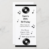 Notes musicales Invitations d'anniversaire (Devant / Derrière)