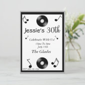 Notes musicales Invitations d'anniversaire (Debout devant)