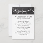 Notes musicales Invitations du service commémorati (Dos)