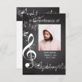 Notes musicales Invitations du service commémorati (Devant / Derrière)