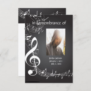 Notes musicales Invitations du service commémorati