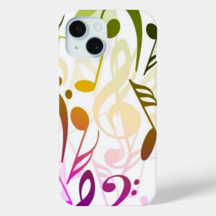 Notes musicales iPhone 15 Coque