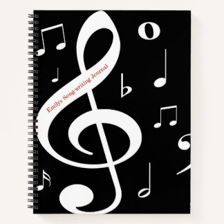 Notes musicales Journal d'écriture de chansons