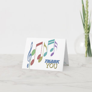 Notes musicales MERCI multicolore linéaire