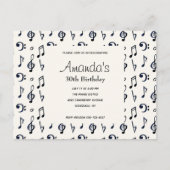 Notes musicales mignonnes Motif Invitation d'anniv (Devant)