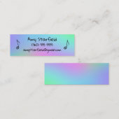 Notes musicales Mini Cartes de visite colorés (Devant / Derrière)