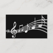 Notes musicales minimales simples | CARTE DE VISIT (Devant)