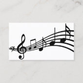 Notes musicales minimales simples| Carte de visite (Devant)