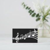 Notes musicales minimales simples| Carte de visite (Debout devant)