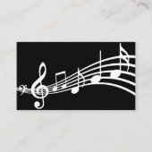 Notes musicales minimales simples| Carte de visite (Devant)