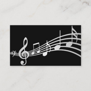 Notes musicales minimales simples Carte de visite