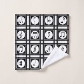 Notes musicales modernes et design motif (Gant de toilette)