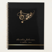 Notes musicales modernes Gold Elegant Personnalisa (Devant)