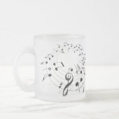 Notes musicales Mug de café congelé (Gauche)