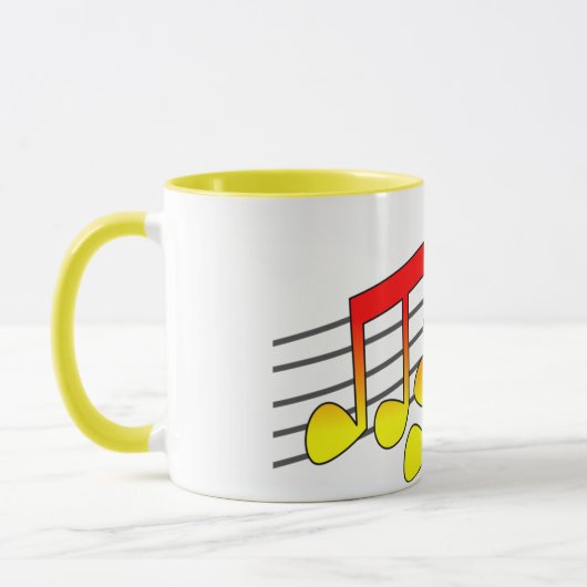 Notes musicales Mug en céramique (Gauche)