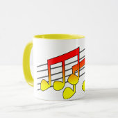 Notes musicales Mug en céramique (Devant gauche)