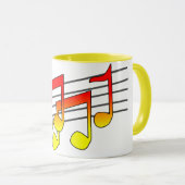 Notes musicales Mug en céramique (Devant droit)