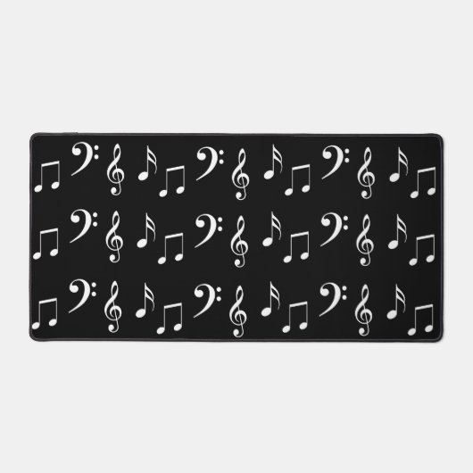 Notes musicales Musique Motif noir et blanc (Recto)