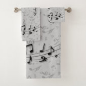 Notes musicales noires et grises personnalisées (En situation)