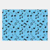 Notes musicales noires Jeux de papier d'enveloppem (Devant)