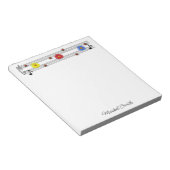 Notes musicales Nom personnalisé Bloc-notes (Incliné)