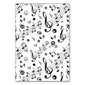 Notes musicales Numéro de table du Mariage de musi (Dos)