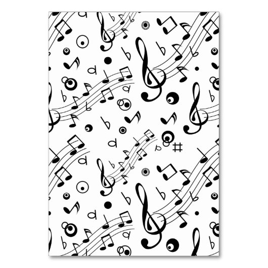 Notes musicales Numéro de table du Mariage de musi (Dos)