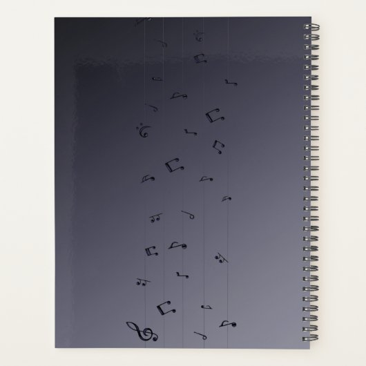 Notes musicales Ombre foncé gris (Dos)