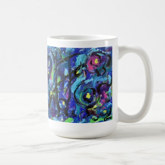 Notes musicales Peinture Abstraite Mug (Droite)