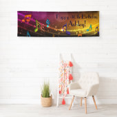 Notes musicales personnalisées Bannière Anniversai (En situation)