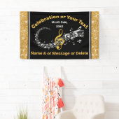 Notes musicales personnalisées uniques Bannière No (En situation)