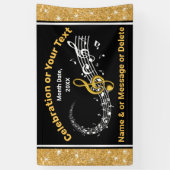 Notes musicales personnalisées uniques Bannière No (Vertical)