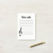 Notes musicales Post-it (Sur un bureau)