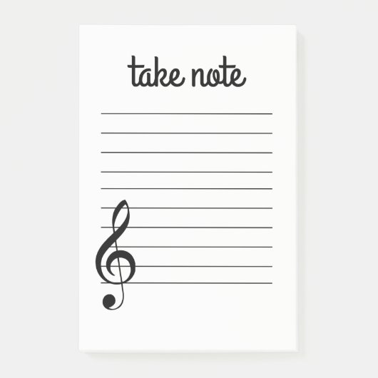 Notes musicales Post-it (Devant)